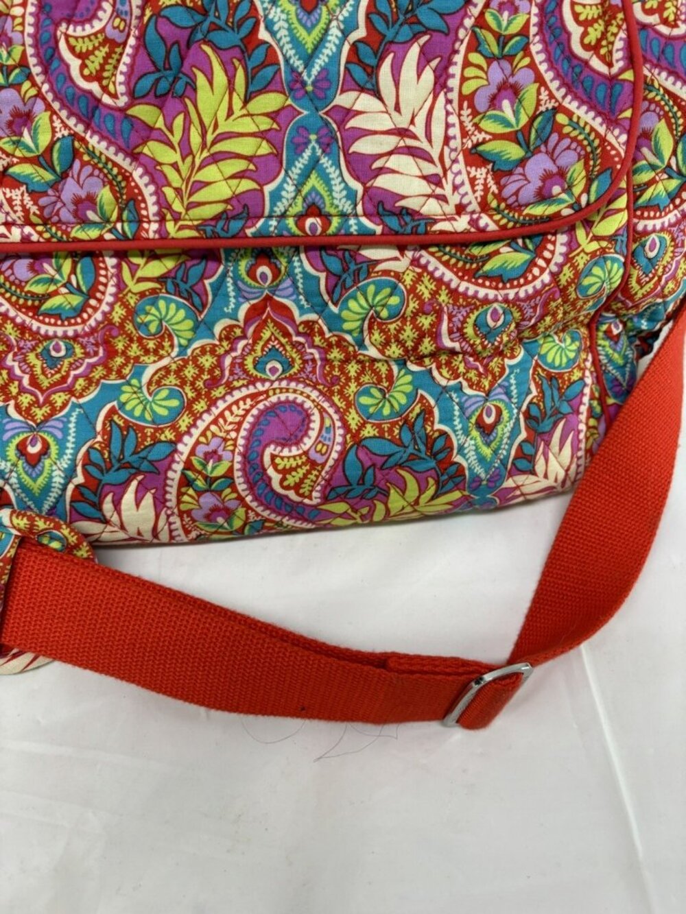 Vera Bradley Paisley in Paradise Weekender Duffle Bag w/ Strap & Luggage Sleeve - Picture 5 of 16
